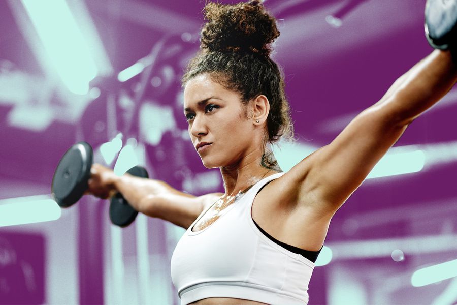 Woman Doing Lateral Dumbbell Raise